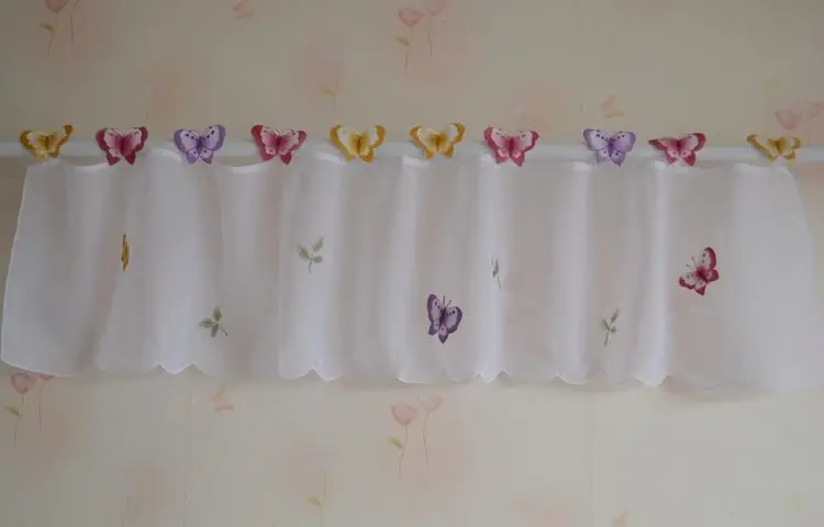 Декоративные занавески в виде бабочек|curtains butterflies|short kitchenbutterfly curtains |