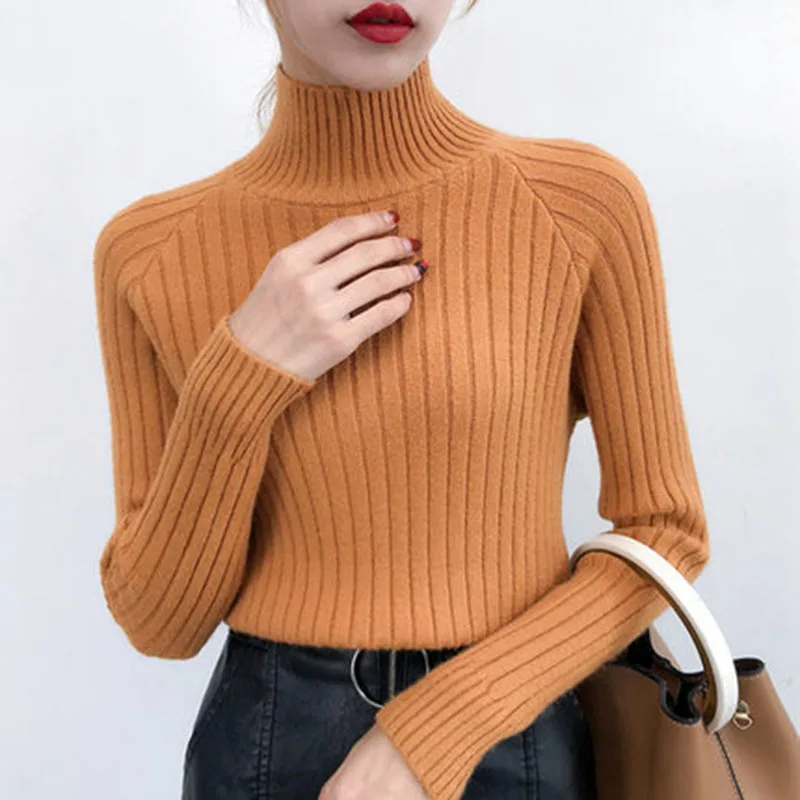 New Women's Half high collar Sweaters Fashion Loose Autumn winter Pullover Women Sweater Long sleeve knit bottoming shirt ZX237
New Women's Half high collar Sweaters Fashion Loose Autumn winter Pullover Women Sweater Long sleeve knit bottoming shirt ZX237
