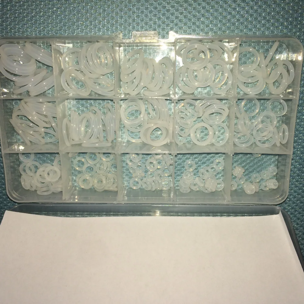 15 Sizes 225 x Food Grade Silicone Rubber O Ring Box O-Ring Kit Washer Seals Assortment For Car
15 Sizes 225 x Food Grade Silicone Rubber O Ring Box O-Ring Kit Washer Seals Assortment For Car