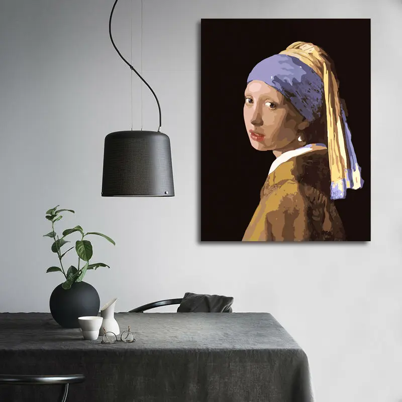diy oil painting Girl With a Pearl Earring oil painting practice digital paint by numbers modular painting
diy oil painting Girl With a Pearl Earring oil painting practice digital paint by numbers modular painting