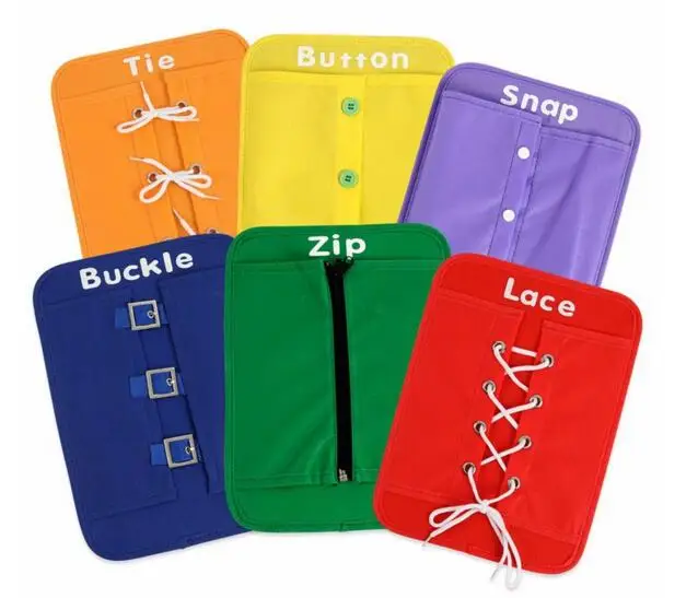 Kid Early Development Educational Kit Tie Button Snap Buckle Zip Lace For kindergarten School Home High Quality Free Shipping
Kid Early Development Educational Kit Tie Button Snap Buckle Zip Lace For kindergarten School Home High Quality Free Shipping