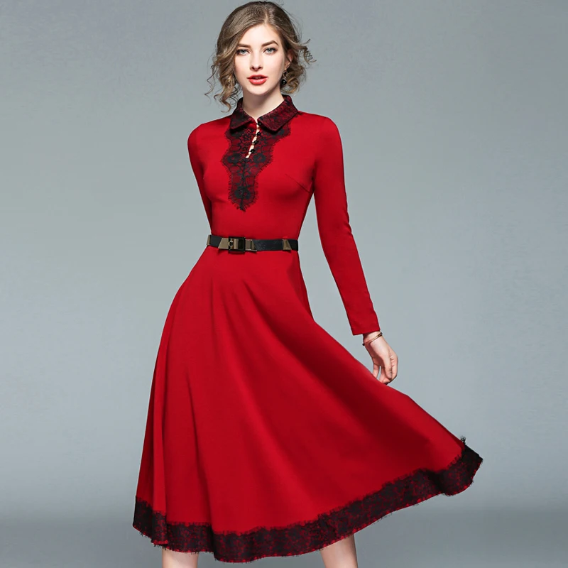 Women Spring Fashion Elegant Slim Hit Color Patches Long Sleeve Casual Dresses Vestidos
Women Spring Fashion Elegant Slim Hit Color Patches Long Sleeve Casual Dresses Vestidos