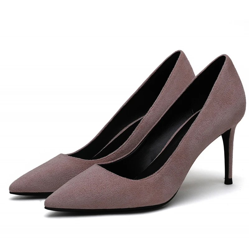 Sexy Suede Leather Pointed Toe Women's Pumps Spring Autumn Office Thin Heel Shoes Casual Slip-On Ladies Pumps F0045
Sexy Suede Leather Pointed Toe Women's Pumps Spring Autumn Office Thin Heel Shoes Casual Slip-On Ladies Pumps F0045