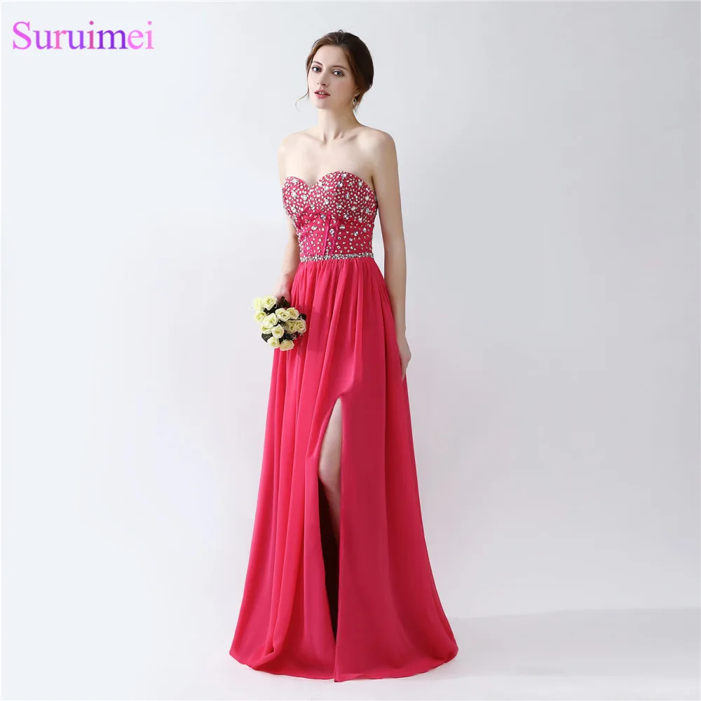Rose Pink Prom Dresses Floor Length Beaded Semi Formal Side High Slit Long Prom Gown Girls Prom Dress Vestidos De
Rose Pink Prom Dresses Floor Length Beaded Semi Formal Side High Slit Long Prom Gown Girls Prom Dress Vestidos De
