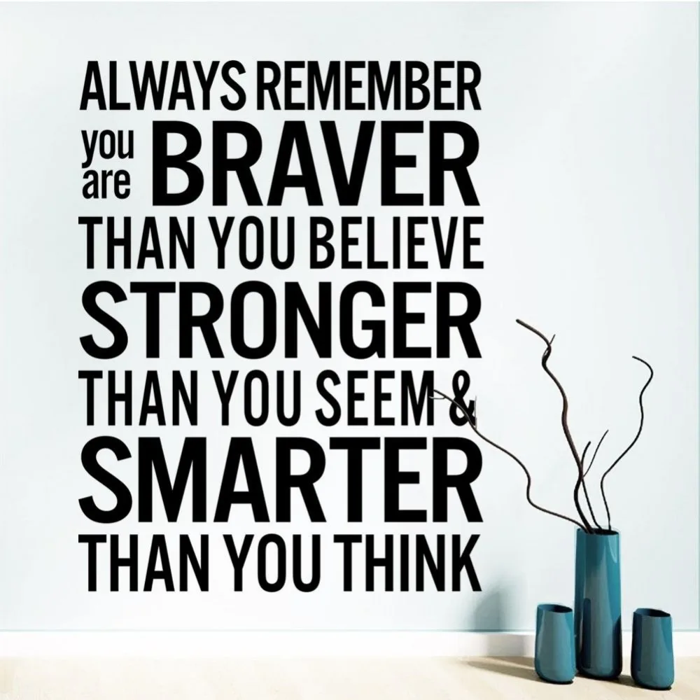 DIY Wall Decor Quotes Sticker Home Quotes Always Brave Decals PVC Home Decoration Vinyl Sticker adesivo Poster 57X75CM BF-4
DIY Wall Decor Quotes Sticker Home Quotes Always Brave Decals PVC Home Decoration Vinyl Sticker adesivo Poster 57X75CM BF-4