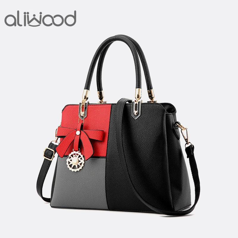 Aliwood Leather Patchwork Women's handbags Europe New Bow tie Tote Stitching Ladies Shoulder Bag Panelled Females Crossbody Bags
Aliwood Leather Patchwork Women's handbags Europe New Bow tie Tote Stitching Ladies Shoulder Bag Panelled Females Crossbody Bags