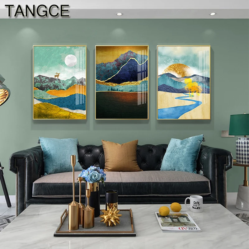 Abstract Forest Sun Deer Canvas Painting Luxury Golden Foil Poster Print for Living Room Cuadro Tableaux Big Wall Art Decoration
Abstract Forest Sun Deer Canvas Painting Luxury Golden Foil Poster Print for Living Room Cuadro Tableaux Big Wall Art Decoration