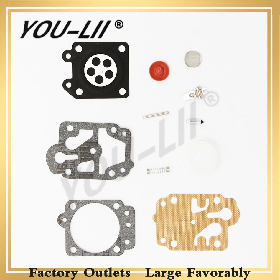 YOULII Carburetor Repair Kits With Primer Bulb For Brush Cutter CG260 CG330 CG430 CG520 GX35,40-5 43CC 52CC Chinese Trimmer Spar
YOULII Carburetor Repair Kits With Primer Bulb For Brush Cutter CG260 CG330 CG430 CG520 GX35,40-5 43CC 52CC Chinese Trimmer Spar