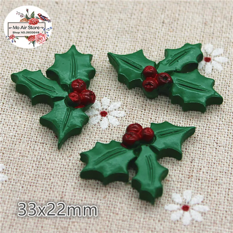 10pcs Resin kawaii Christmas Holly leaf flat back Cabochon Art Decoration Charm 33x22mm
10pcs Resin kawaii Christmas Holly leaf flat back Cabochon Art Decoration Charm 33x22mm