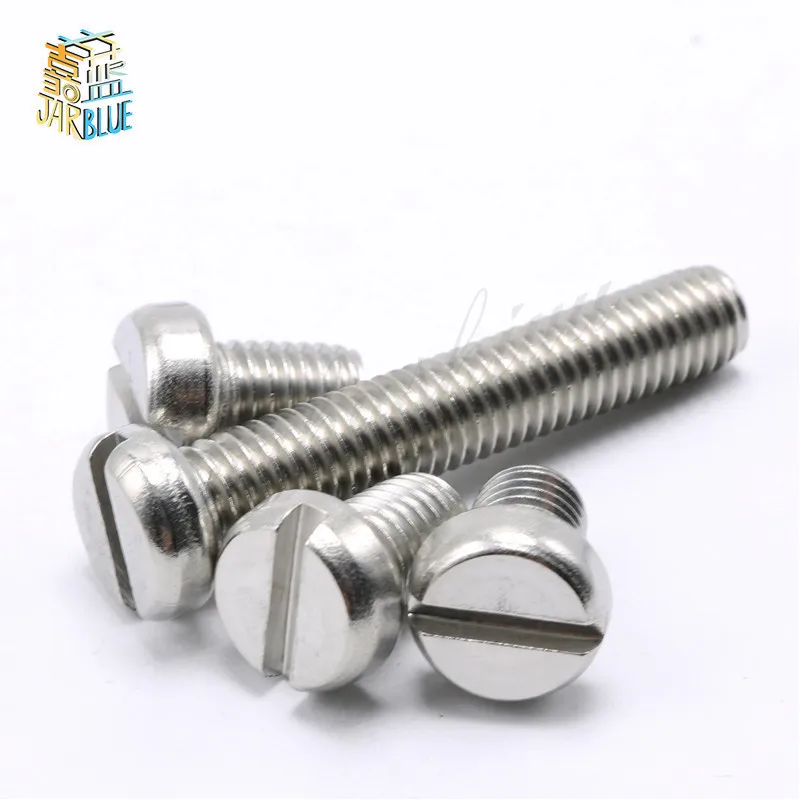 100pcs/lot M1.6/M2/M2.5/M3/M4/M5*L DIN84 Stainless steel A2 Slotted cheese head screws Set SUS 304 DIN84
100pcs/lot M1.6/M2/M2.5/M3/M4/M5*L DIN84 Stainless steel A2 Slotted cheese head screws Set SUS 304 DIN84