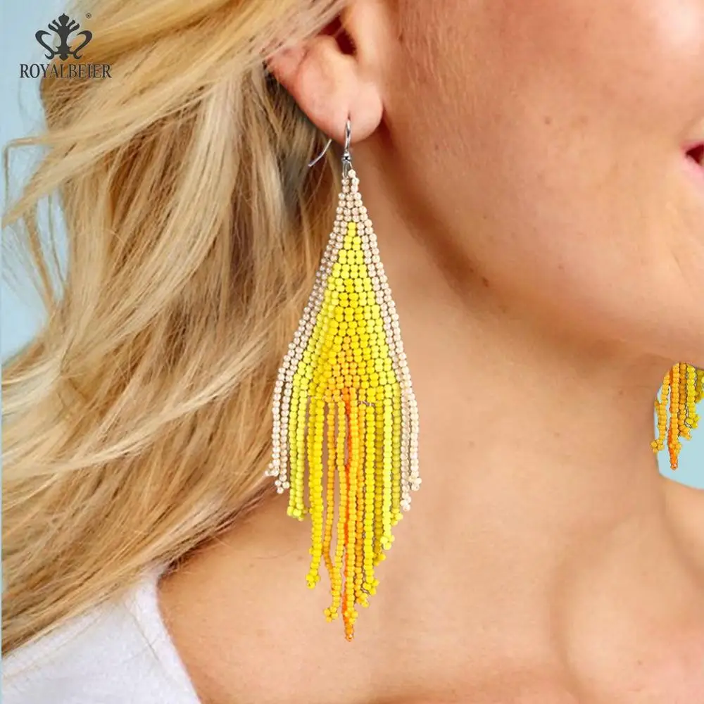 Bohemian Style Fashion Ethnic Jewelry Handmade Woven Earrings Earrings Female Earrings Beaded Pendant Wedding Party Gifts
Bohemian Style Fashion Ethnic Jewelry Handmade Woven Earrings Earrings Female Earrings Beaded Pendant Wedding Party Gifts