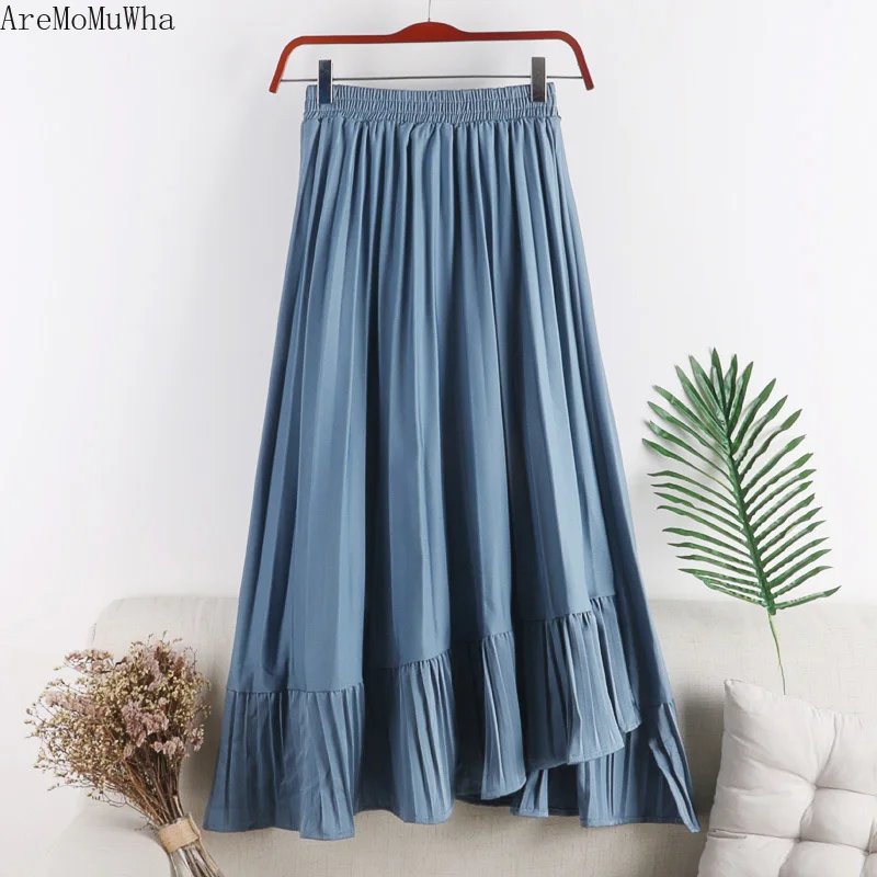 AreMoMuWha 2019 Autumn new high waist slim stitching pleated irregular half-length skirt A word long paragraph wild skirt MH380
AreMoMuWha 2019 Autumn new high waist slim stitching pleated irregular half-length skirt A word long paragraph wild skirt MH380