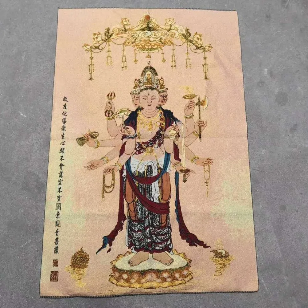 Семейная религиозная вышивка thangka (Bu kong suo guan yi)|Вышивка| |