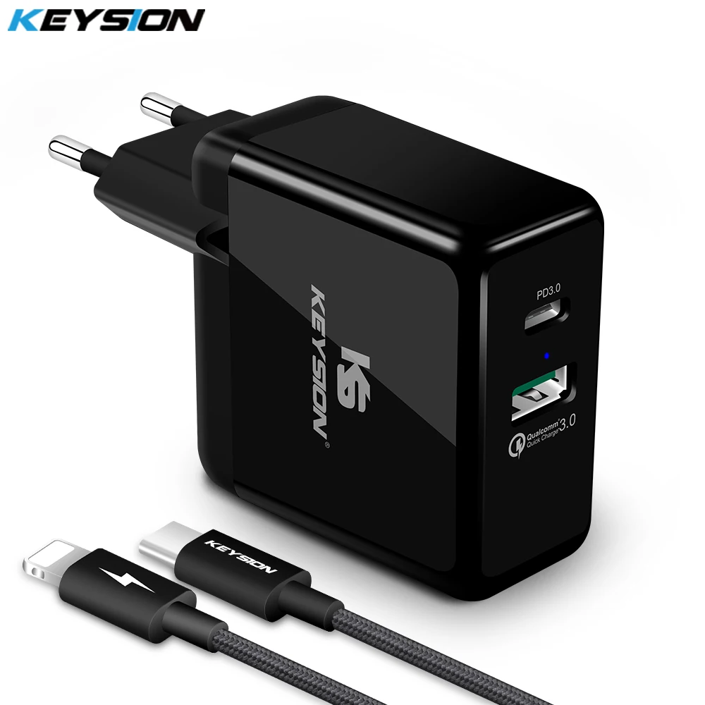 Сетевое зарядное устройство KEYSION с USB-портом и поддержкой быстрой зарядки, 36 Вт
Сетевое зарядное устройство KEYSION с USB-портом и поддержкой быстрой зарядки, 36 Вт