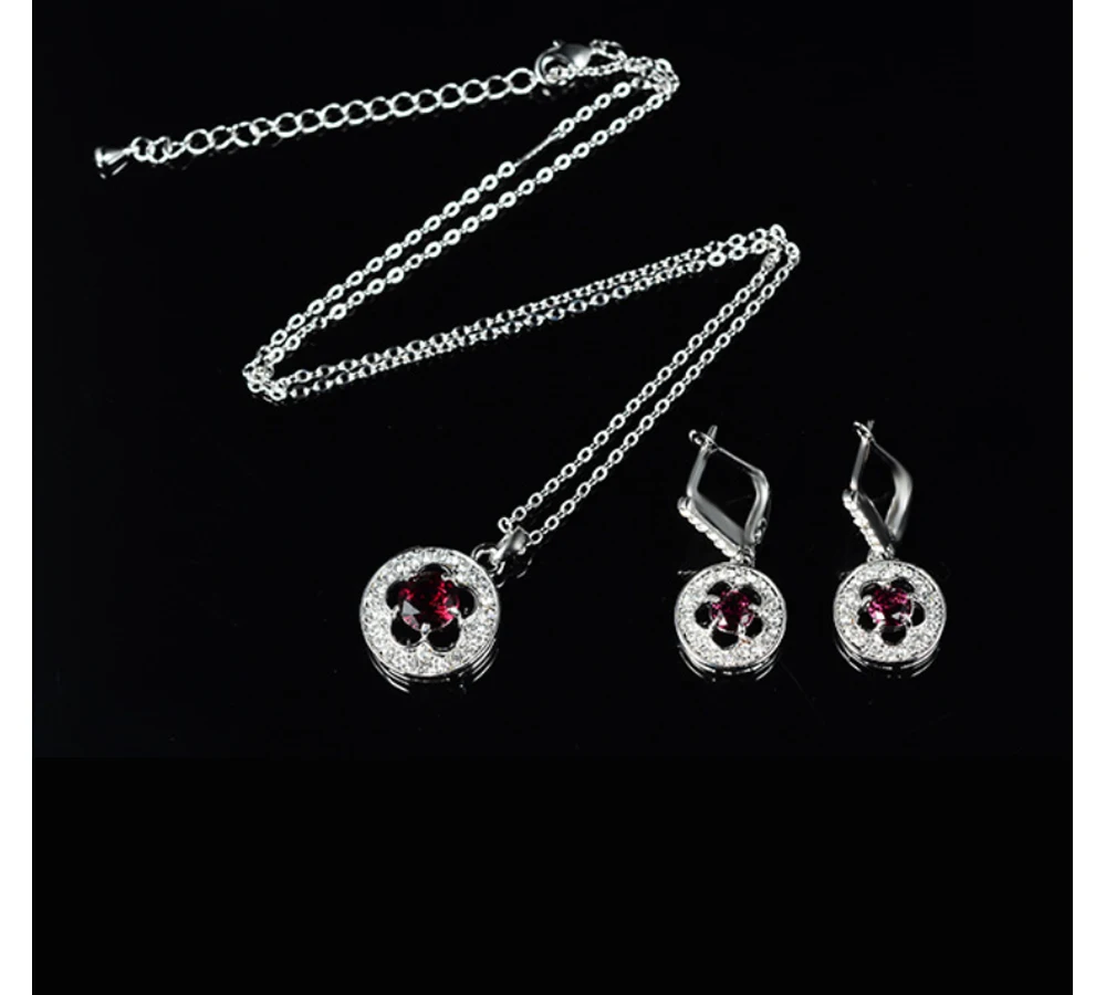 iMucci Luxury Crystal Bridal Accessories Jewelry Set Wedding Women Necklace/Earring Stud Fashion Bijoux Female Wholesale | Украшения и