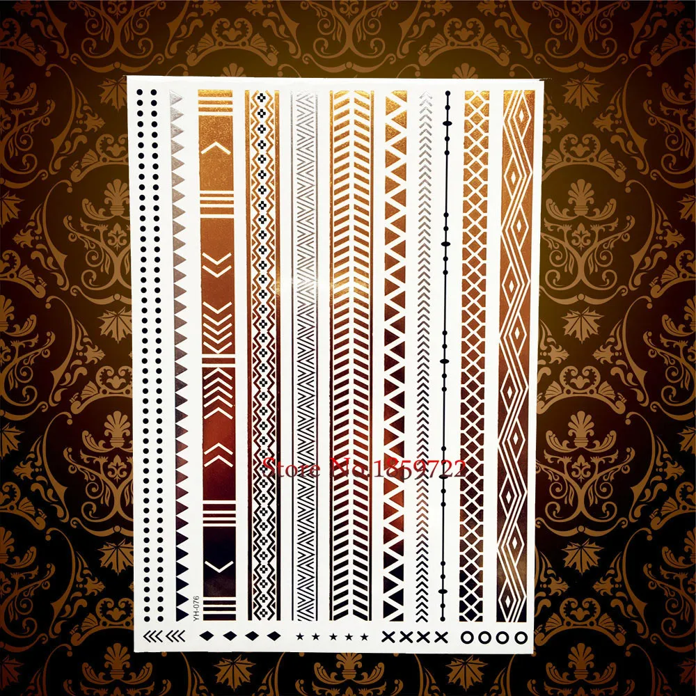 1PC Sexy Fake Waterproof Body Art Lower Arm Gold Temporary Tattoo Chains HYH-076 Jewelry Designs Flash Tattoo Sticker Women Legs
1PC Sexy Fake Waterproof Body Art Lower Arm Gold Temporary Tattoo Chains HYH-076 Jewelry Designs Flash Tattoo Sticker Women Legs