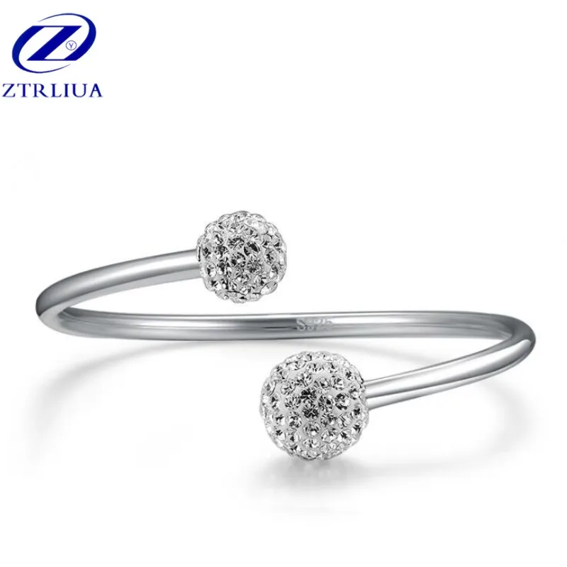 New Temperament Exquisite Bangles Silver Plated Jewelry Full Crystal Ball Female Simple Hypoallergenic Bracelet SB98
New Temperament Exquisite Bangles Silver Plated Jewelry Full Crystal Ball Female Simple Hypoallergenic Bracelet SB98