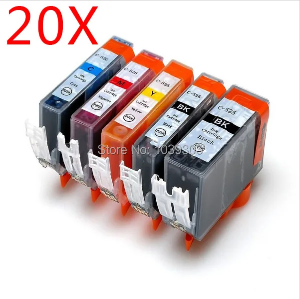 20 Pack Compatible Canon 525 526 Ink Cartridge for Pixma iP4850 iP4950 iX6550 MG5150 MG6120 MG6150 MG6220 MG6250 MG8150 MG8250 P
20 Pack Compatible Canon 525 526 Ink Cartridge for Pixma iP4850 iP4950 iX6550 MG5150 MG6120 MG6150 MG6220 MG6250 MG8150 MG8250 P
