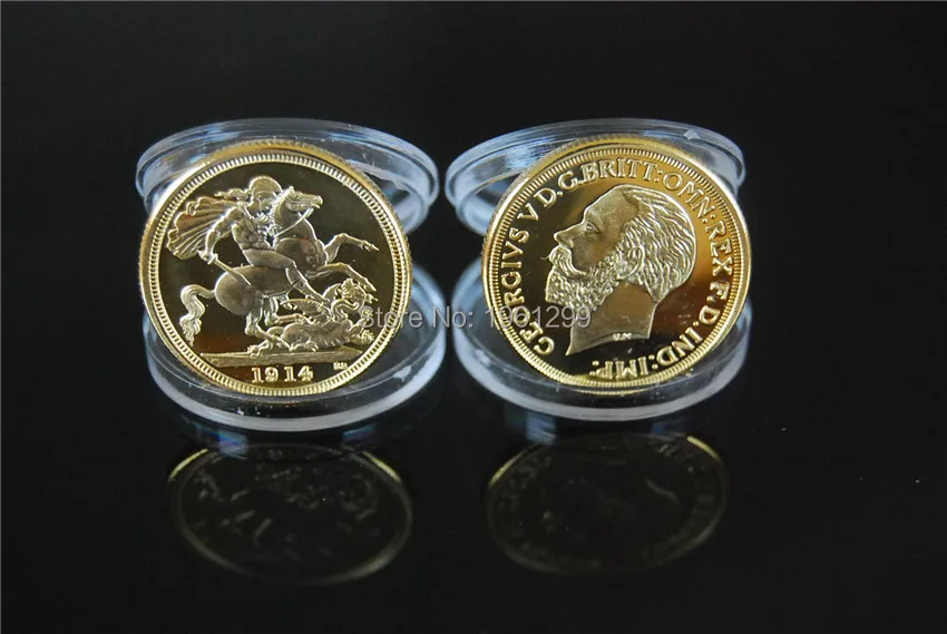 newest 20pcs/lot free shipping 1914 British Sovereign George UNC -24 gold Sovereign coin coins
newest 20pcs/lot free shipping 1914 British Sovereign George UNC -24 gold Sovereign coin coins