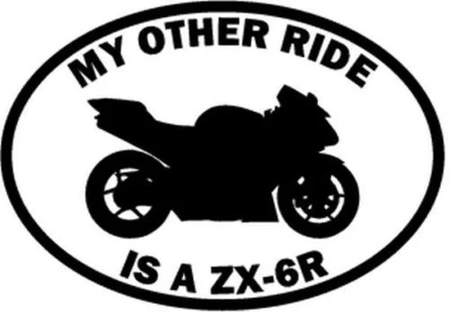 Моя другая поездка это Kawasaki Ninja ZX 6R мотоциклетная виниловая наклейка на окно 15