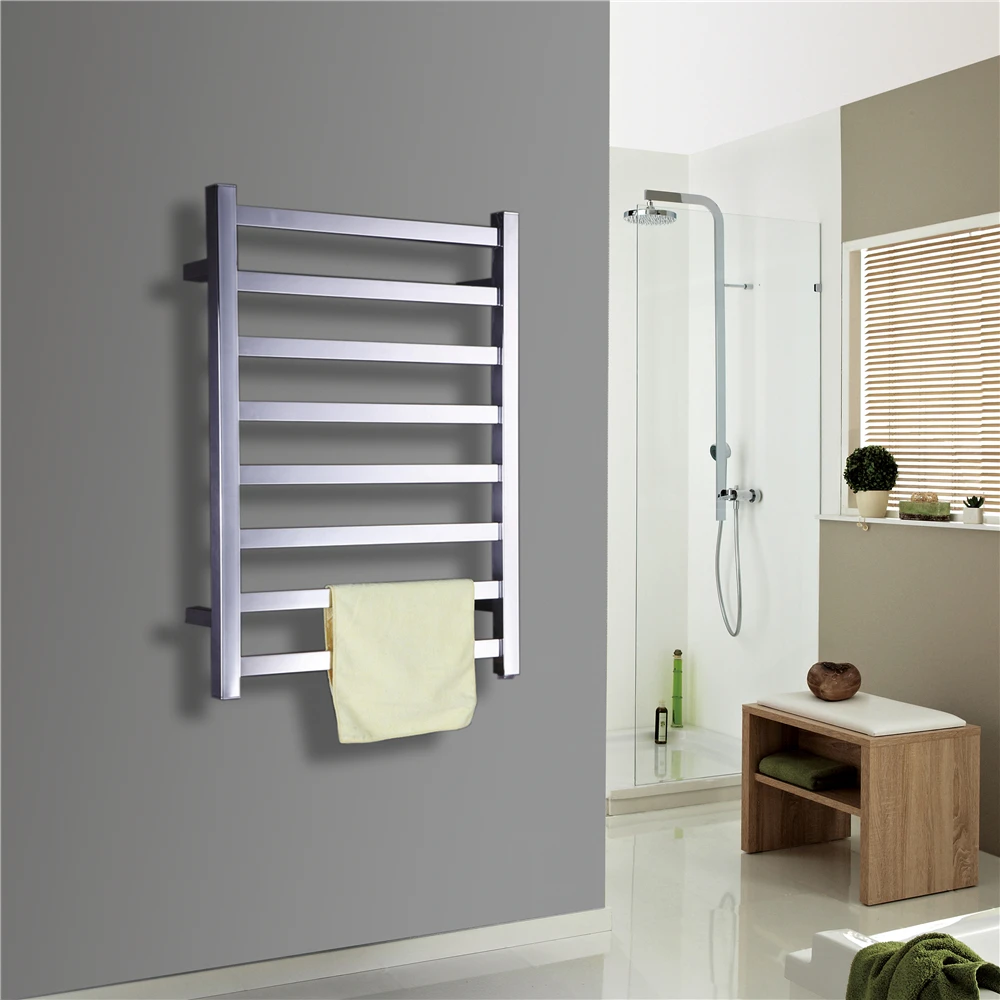 Wall Mounted polish Towel Warmer 304 Stainless Steel Square Towel clothes dryer rack Bathroom Fitting Heated Towel Rail TW-RT8
Wall Mounted polish Towel Warmer 304 Stainless Steel Square Towel clothes dryer rack Bathroom Fitting Heated Towel Rail TW-RT8