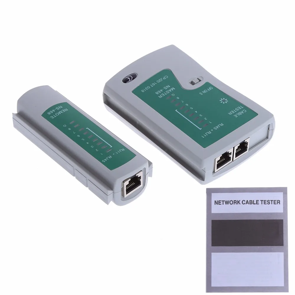 Профессиональное сетевое тестирование RJ45 RJ11 CAT5 UTP LAN Cable Tester Tool
Профессиональное сетевое тестирование RJ45 RJ11 CAT5 UTP LAN Cable Tester Tool