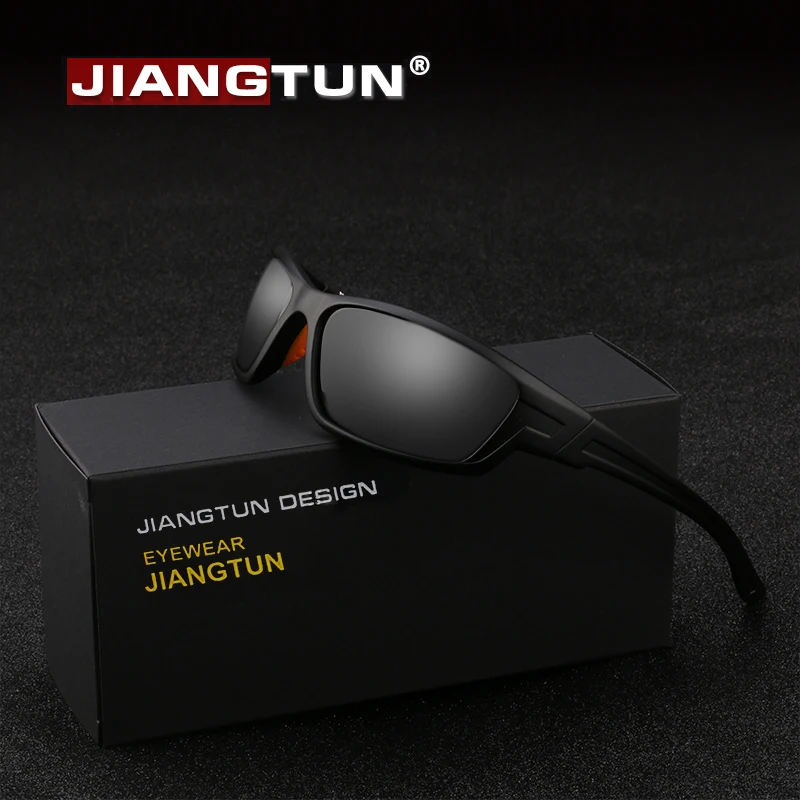 JIANGTUN TR90 100% поляризационные спортивные солнцезащитные очки мужские для вождения