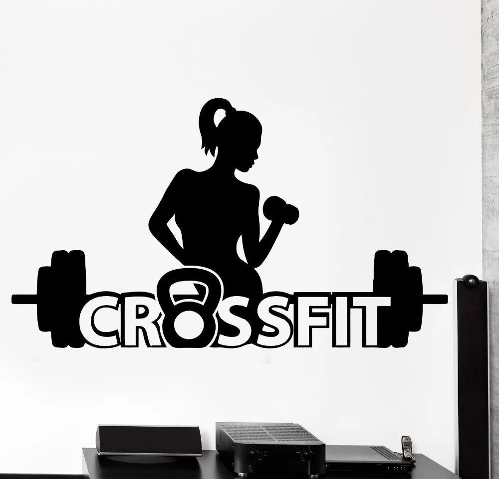 Vinyl Wall Sticker Sport Crossfit Girl Barbell Dumbell Active Woman Vinyl Decal Fashion High Quality Room Decor Decals KW-201
Vinyl Wall Sticker Sport Crossfit Girl Barbell Dumbell Active Woman Vinyl Decal Fashion High Quality Room Decor Decals KW-201