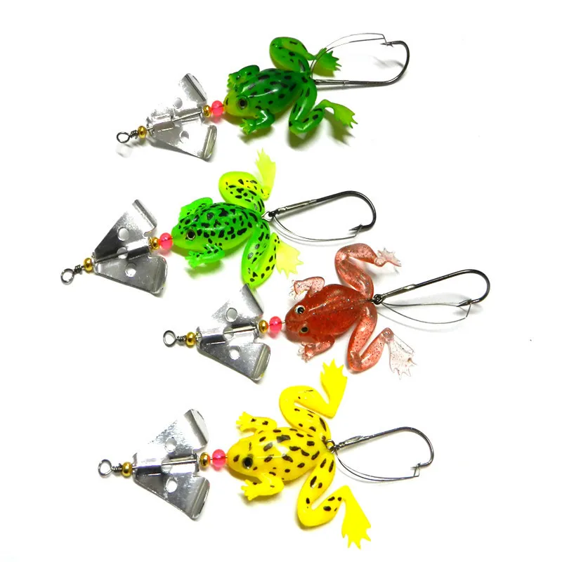 Hengjia 100PCS 4 Colors Soft Frog Spinner Bait Silicone Frog Shaped Road Peche Isca 8cm 6.2g Fishing Gear Bionic Sequins Lure
Hengjia 100PCS 4 Colors Soft Frog Spinner Bait Silicone Frog Shaped Road Peche Isca 8cm 6.2g Fishing Gear Bionic Sequins Lure