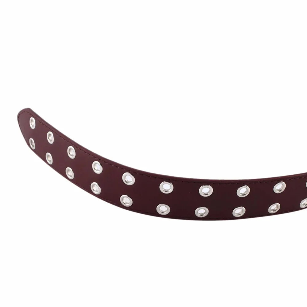 Women Fashion Belt Adjustable Black Double/Single Eyelet Grommet Leather Buckle Belt
Women Fashion Belt Adjustable Black Double/Single Eyelet Grommet Leather Buckle Belt