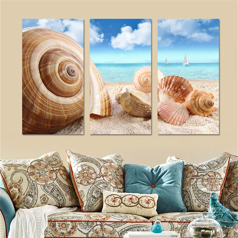 Shells on Beach Landscape Canvas Painting Art Oil Picture Posters and Prints Wall Canvas Art Modular Painting NO Frame 3 Pieces
Shells on Beach Landscape Canvas Painting Art Oil Picture Posters and Prints Wall Canvas Art Modular Painting NO Frame 3 Pieces