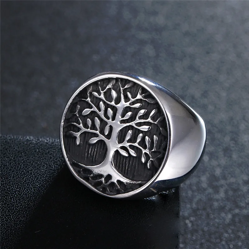 Vintage Punk Tree of Life Signet Solid Stainless Steel Ring Biker Ring High Polished Never Fade Men Jewelry
Vintage Punk Tree of Life Signet Solid Stainless Steel Ring Biker Ring High Polished Never Fade Men Jewelry