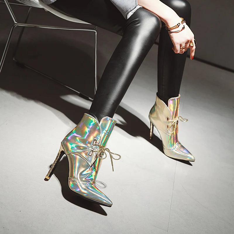 WETKISS Thin High Heels Women Ankle Boots Pointed Toe Lace Up Footwear Mirror Pu Female Boots Party Shoes Woman Winter 2019 New
WETKISS Thin High Heels Women Ankle Boots Pointed Toe Lace Up Footwear Mirror Pu Female Boots Party Shoes Woman Winter 2019 New
