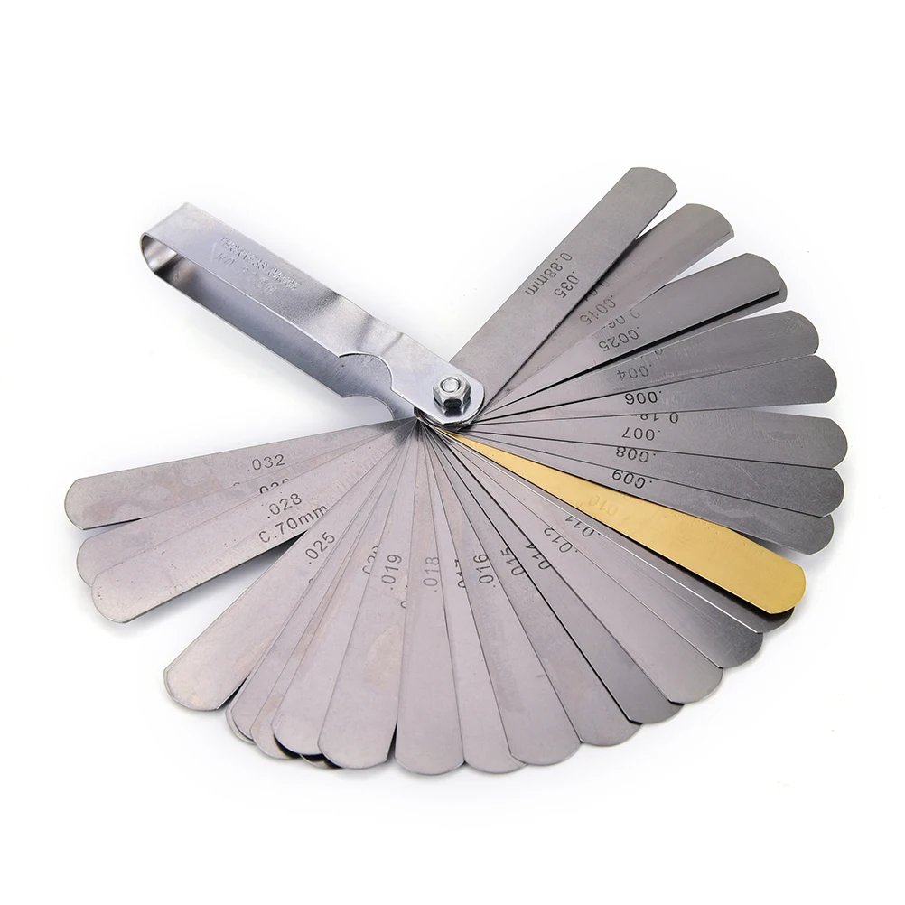High Quality 1 set Guitar 32 Blade Feeler Gauge Set Metric Imperial Measure Tune Up Gap Blade Tool
High Quality 1 set Guitar 32 Blade Feeler Gauge Set Metric Imperial Measure Tune Up Gap Blade Tool