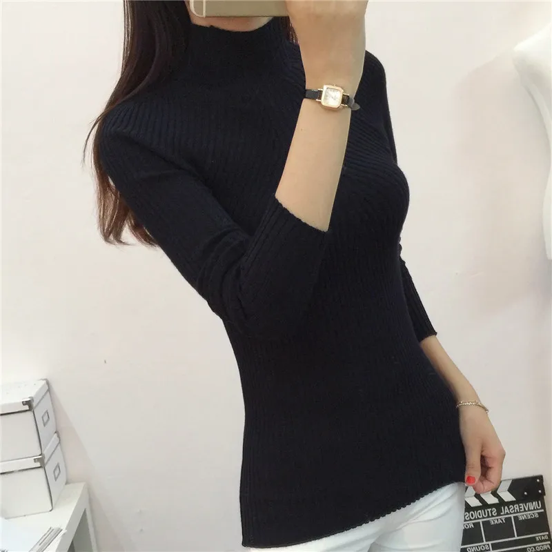New 2021 Spring Fashion Women sweater high elastic Solid Turtleneck sweater women slim sexy tight Bottoming Knitted Pullovers
New 2021 Spring Fashion Women sweater high elastic Solid Turtleneck sweater women slim sexy tight Bottoming Knitted Pullovers