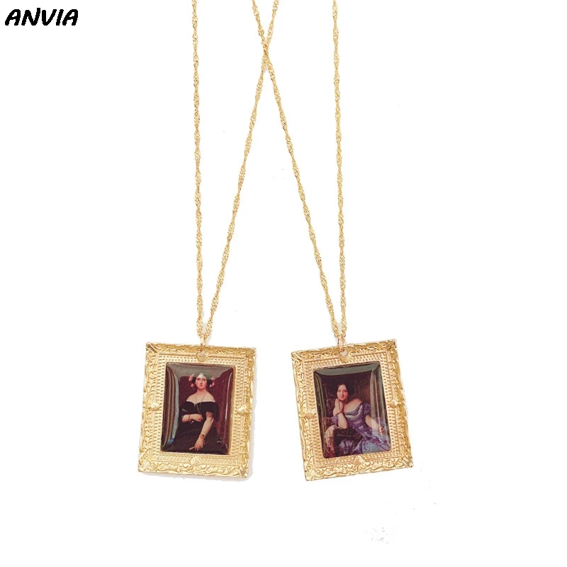 New Art Picture Pendent Necklace Women Oil Painting Charm Alloy Lady Portrait Vintage Handmade DIY Accessories Statement Gifts
New Art Picture Pendent Necklace Women Oil Painting Charm Alloy Lady Portrait Vintage Handmade DIY Accessories Statement Gifts
