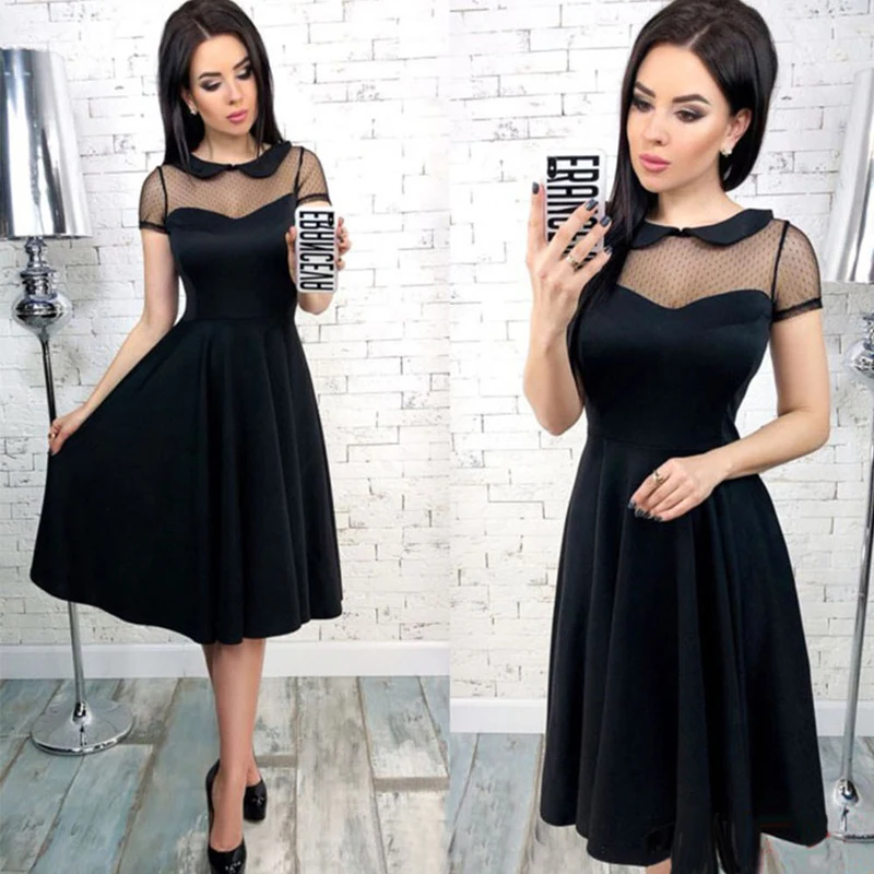 Fashion Mesh Stitching Sexy Dress New Style Casual Straight Four Colors Women Dress Summer Party Dress 2019
Fashion Mesh Stitching Sexy Dress New Style Casual Straight Four Colors Women Dress Summer Party Dress 2019