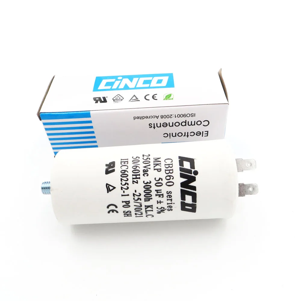 Ac 250V 220V Water Pump electrical Capasitor 50MFD 250VAC CBB60 Motor Run Capacitors Polypropylene Film engine 50uf 50mf | Электроника