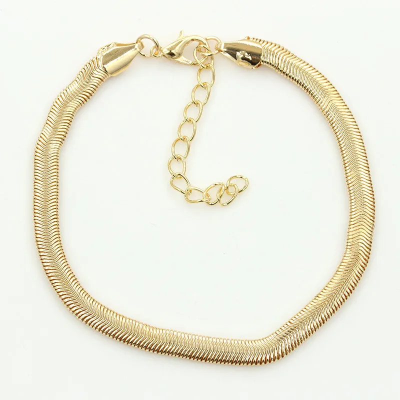 Женский браслет на щиколотке OTOKY цепочка из змеиных костей с металлической