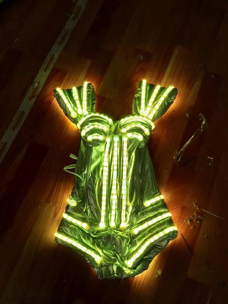 David Guetta RGB костюм робота из светодиодов/led бальный костюм/rgb Изменение Цвета
