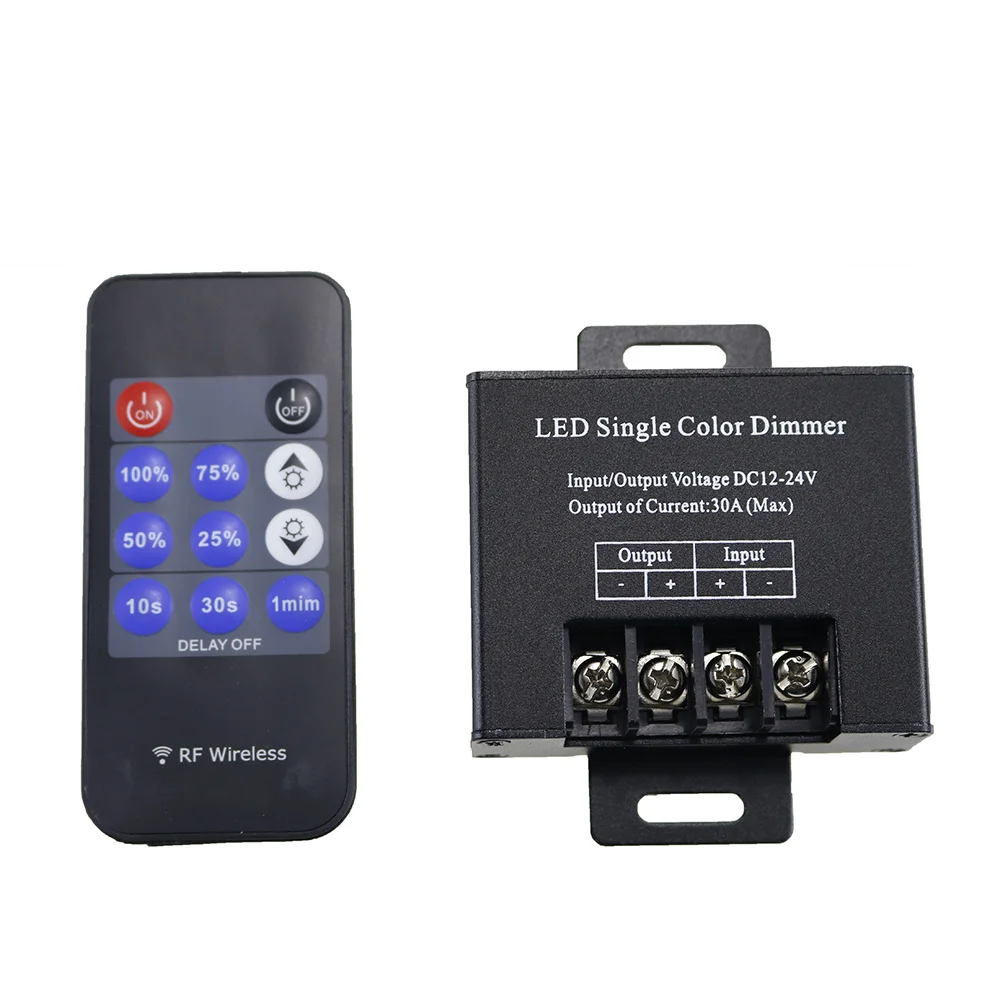 30A LED Single Color Dimmer DC12V-24V 11Key RF for Dimmer RF Dimming Controller Control for 5050 3528 Single Color LED Strip 1pc
30A LED Single Color Dimmer DC12V-24V 11Key RF for Dimmer RF Dimming Controller Control for 5050 3528 Single Color LED Strip 1pc