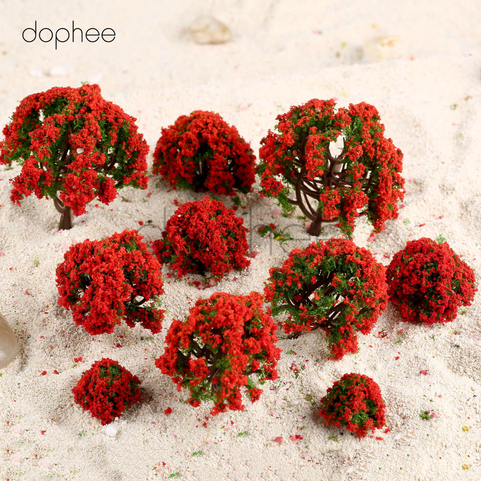 dophee 10pcs Model Trees with Red Flower OO HO Scale 4 sizes 3cm-8cm Green Train Set Scenery Landscape Resin Tree Fairy Garden
dophee 10pcs Model Trees with Red Flower OO HO Scale 4 sizes 3cm-8cm Green Train Set Scenery Landscape Resin Tree Fairy Garden