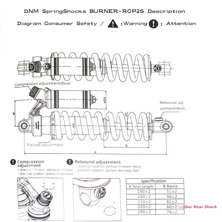 Shock Absorber Original DNM Brand RCP-2S Rear Shock Suspension For Electric Mountain Bike/Bicycle/eBike Amortiguador Bicicleta
Shock Absorber Original DNM Brand RCP-2S Rear Shock Suspension For Electric Mountain Bike/Bicycle/eBike Amortiguador Bicicleta