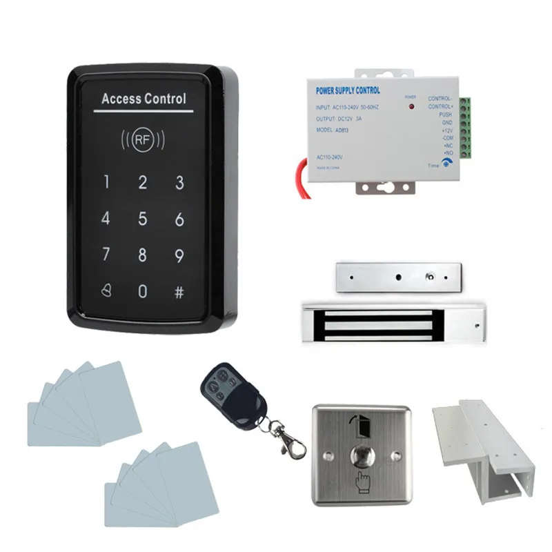 Embedded Door Magnetic Lock RFID Access Control System Kit Set + Magnetic Door Lock + ID Card Keytab + Power + No Touch Button
Embedded Door Magnetic Lock RFID Access Control System Kit Set + Magnetic Door Lock + ID Card Keytab + Power + No Touch Button