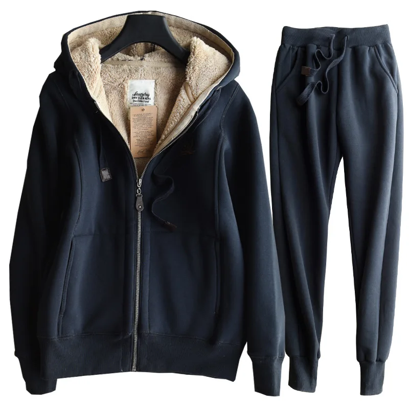 winter casual sets women suits plus cashmere velvet warm thickening hooded sweatshirts coat+pants 2 pieces set Long Sleeve Zipp
winter casual sets women suits plus cashmere velvet warm thickening hooded sweatshirts coat+pants 2 pieces set Long Sleeve Zipp