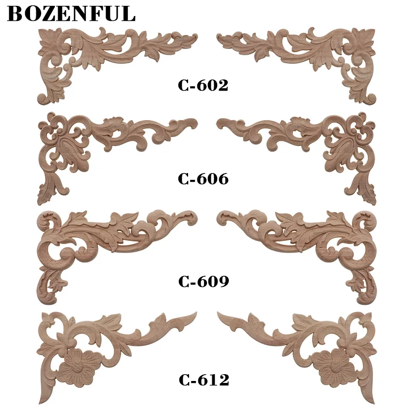 Фото Угловая деревянная аппликация резная Цветочная Роговая мебель - купить
