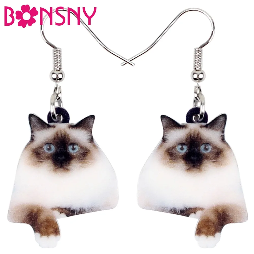 Bonsny Statement Acrylic Novelty Birman Cat Earrings Dangle Drop Big Long Cute Animal Jewelry For Women Girls Pet Lovers Brincos
Bonsny Statement Acrylic Novelty Birman Cat Earrings Dangle Drop Big Long Cute Animal Jewelry For Women Girls Pet Lovers Brincos