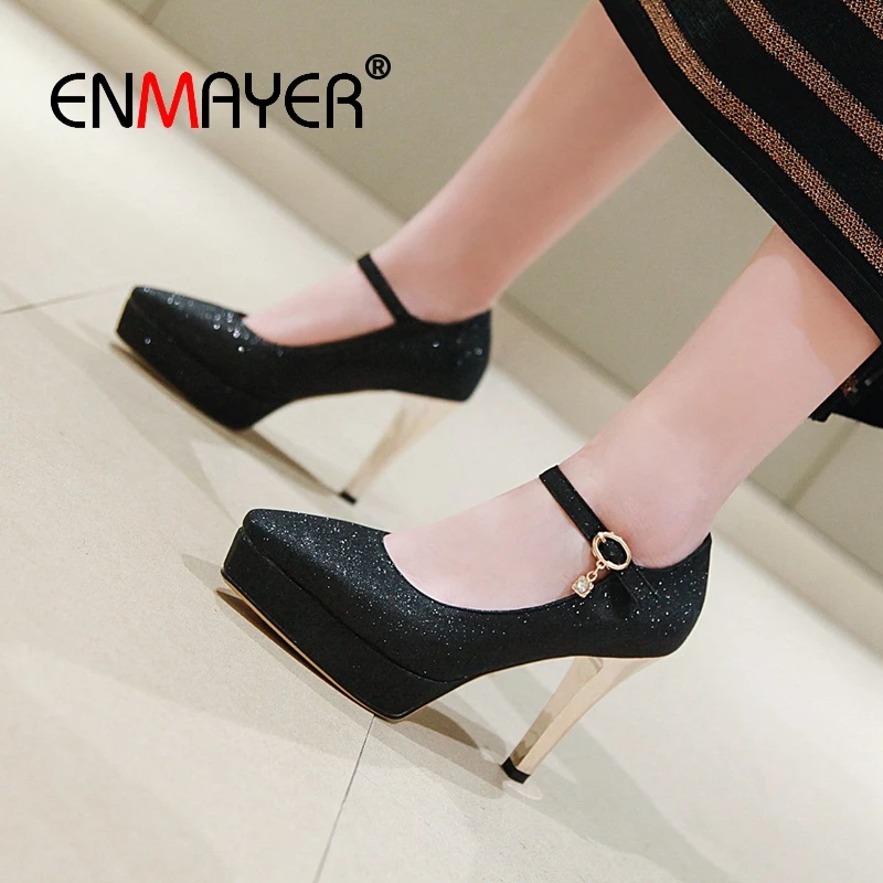 ENMAYER 2019 Women High Heel Pumps Basic PU Round Toe Heels Women Party Women Solid Shoes Size 34-43 LY1872
ENMAYER 2019 Women High Heel Pumps Basic PU Round Toe Heels Women Party Women Solid Shoes Size 34-43 LY1872
