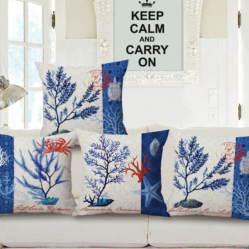 Cotton Linen home decorative throw pillow case decorate sofa cushion cover Square 45x45cm Casual Fashion Sea coral Pattern
Cotton Linen home decorative throw pillow case decorate sofa cushion cover Square 45x45cm Casual Fashion Sea coral Pattern
