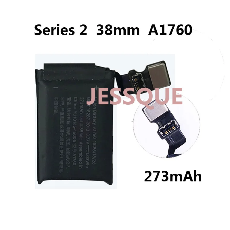 38mm G2 273mAh A1760 Battery For Apple watch Series 2 Gen G S2 GPS Batterie Accumulator AKKU
38mm G2 273mAh A1760 Battery For Apple watch Series 2 Gen G S2 GPS Batterie Accumulator AKKU